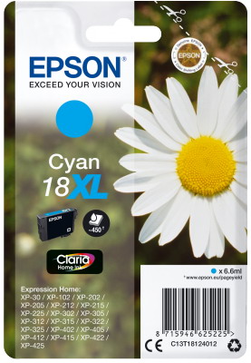 Ink Epson T181240 XL Cyan with pigment ink
