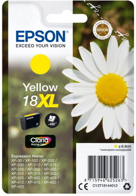 Ink Epson T181440 XL Yellow with pigment ink