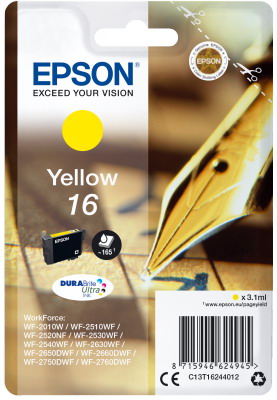 Ink Epson T162440 Yellow with pigment ink