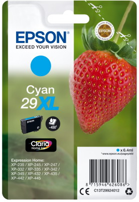 Ink Epson 29XL C13T29924012 Claria Home 10 Cyan  - 6.4ml