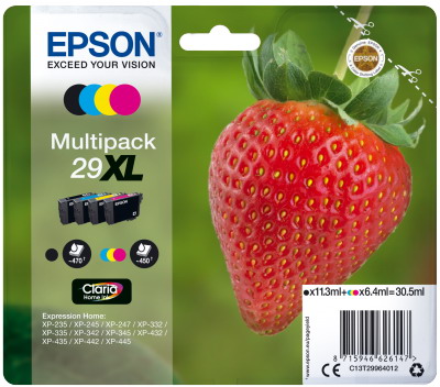 Ink Epson 29XL C13T29964012 Claria Home 10 Multipack