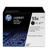 Toner Laser HP LJ P3015 Black Dual Pack - 2xCE255X - 2x12k Pgs