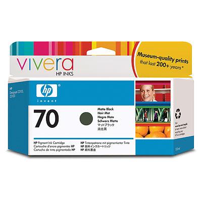 Ink HP No 70 Matte Black Crtr with Vivera Ink - 130ml