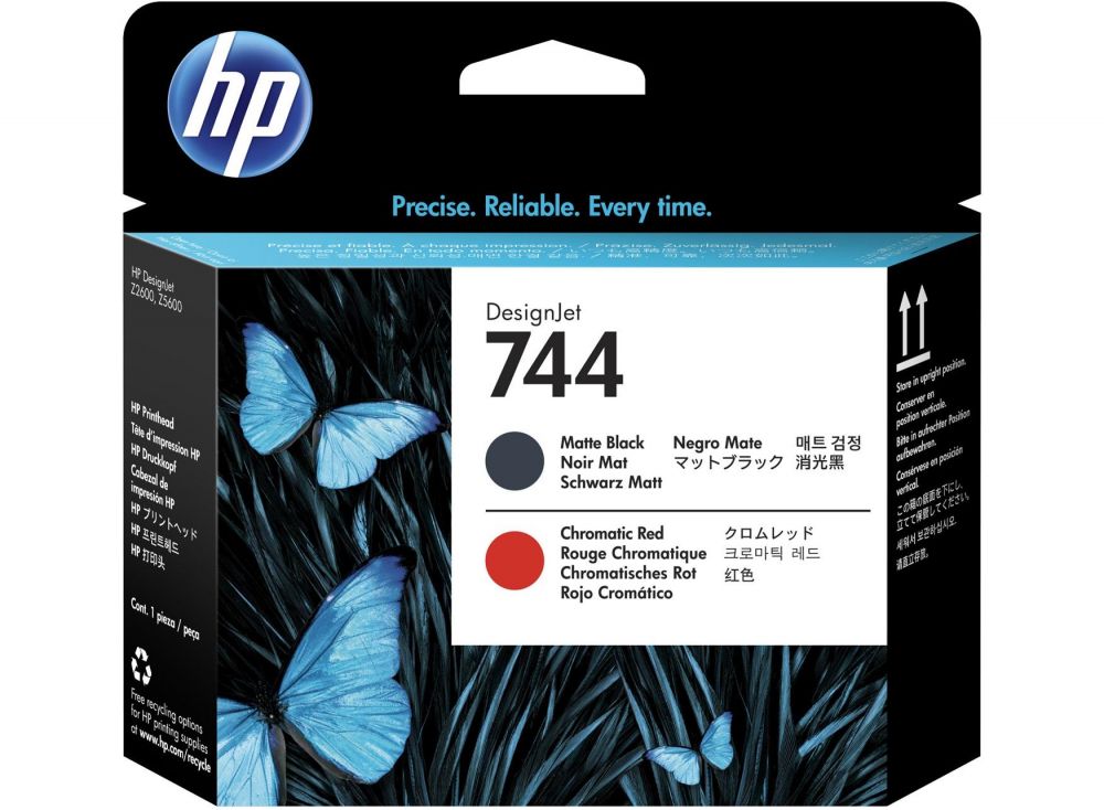 Ink HP No 744 Printhead Matte Black and Red