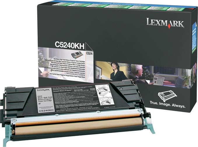 Toner Laser Lexmark C5240KH Black High Yield 8K Pgs