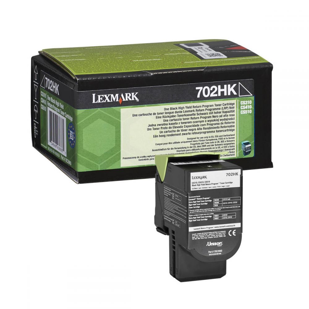 Toner Laser Lexmark 70C2HK0 High Yield Black -4k Pgs