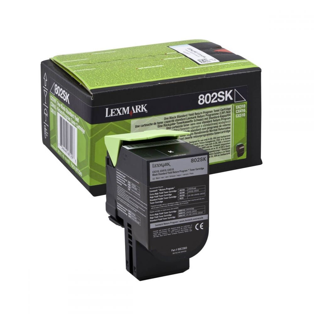 Toner Laser Lexmark 80C2SK0 Standar Black -2.5k Pgs
