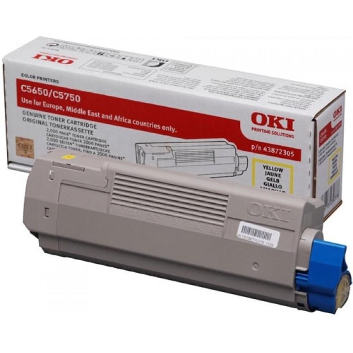 Toner Laser Oki 43872305 Yellow 2K Pgs