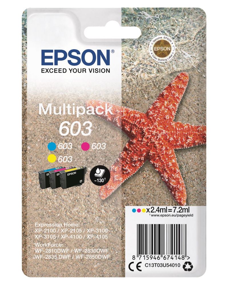 Ink Epson T03U540 C13T03U540 Color Multipack 2.4ml x 3