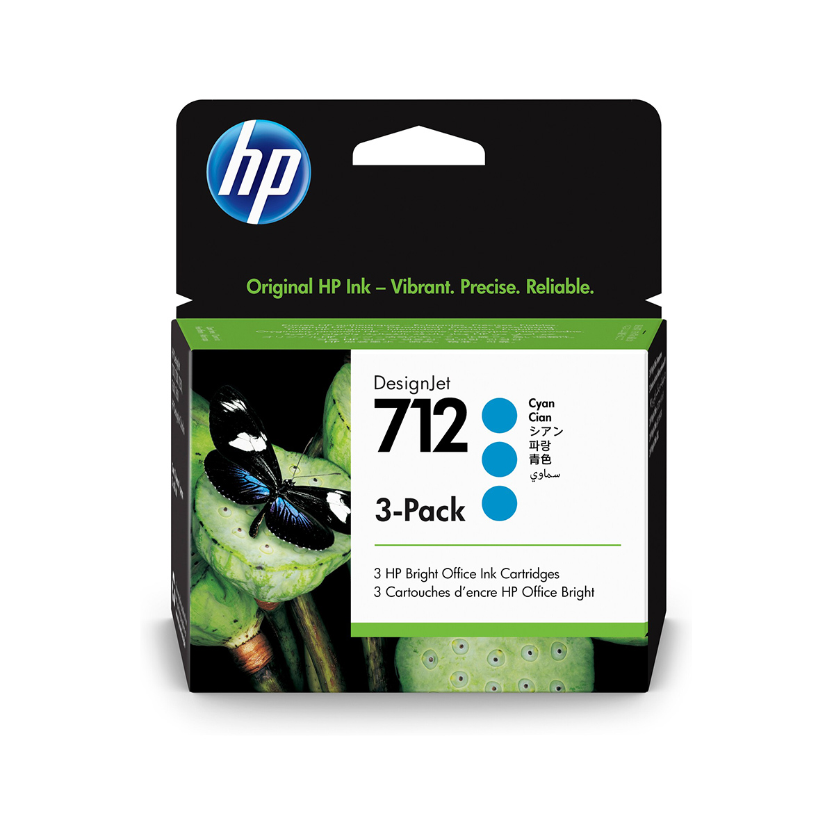 HP 712 3-Pack 29-ml Cyan DesignJet Ink Cartridge