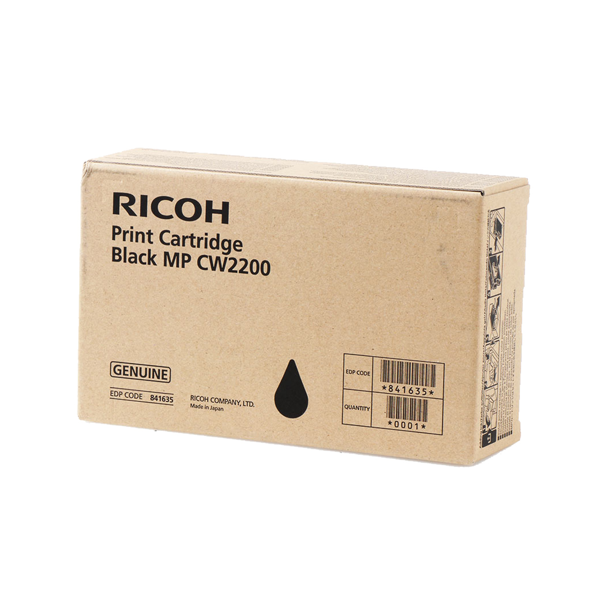 Ink Cart Ricoh MP-CW 2200 Black 830 Pgs