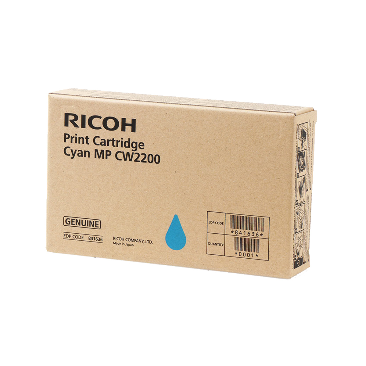 Ink Cart Ricoh MP-CW 2200 Cyan 440 Pgs