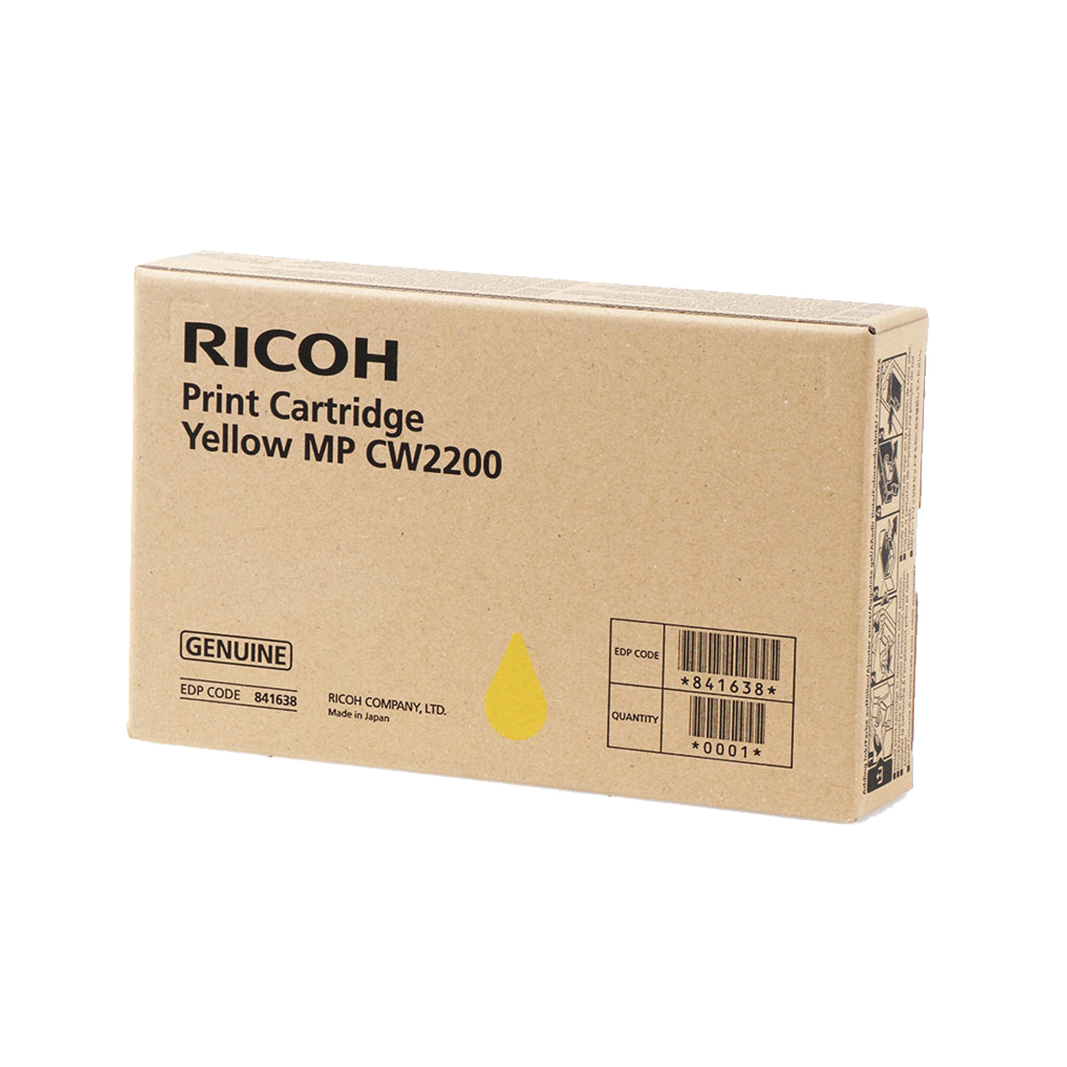 Ink Cart Ricoh MP-CW 2200 Yellow 440 Pgs