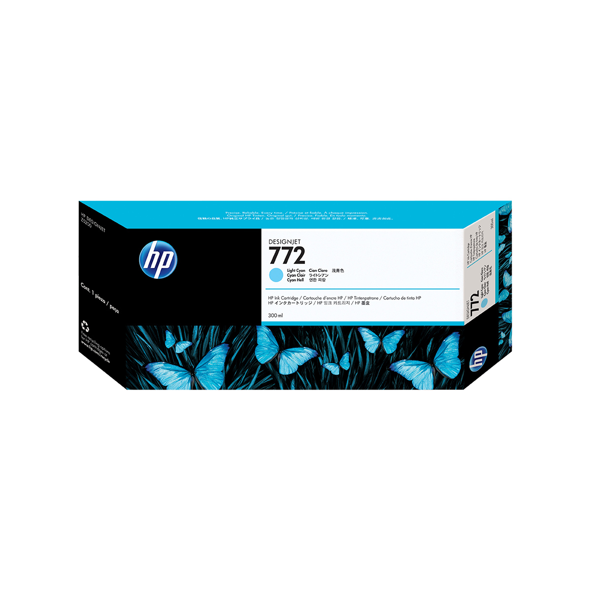 HP 772 300-ml Light Cyan DesignJet Ink Cartridge