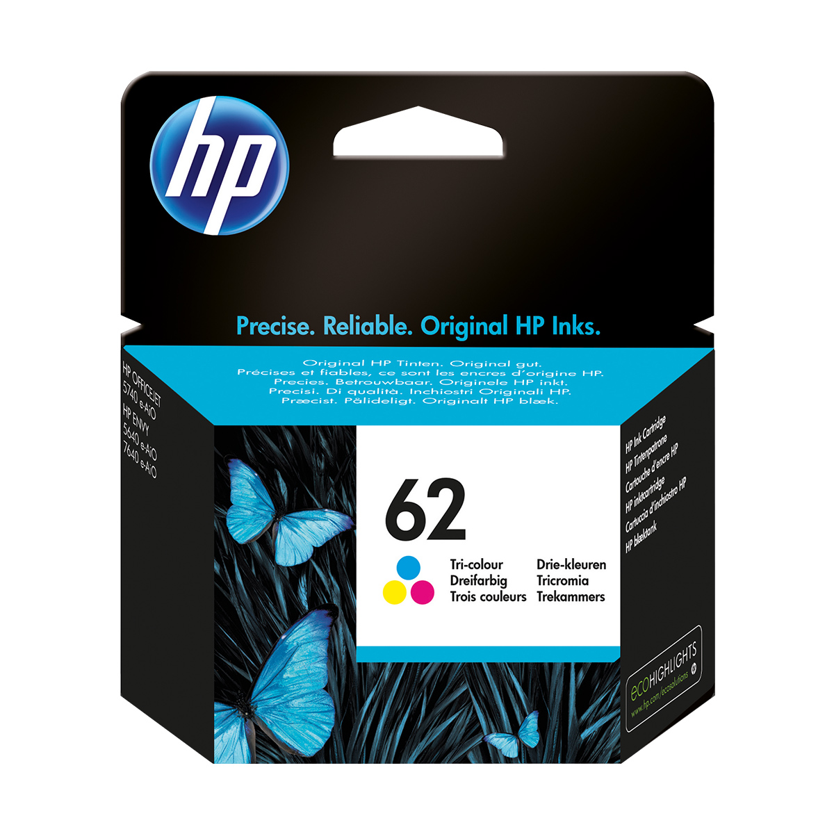HP 62 Tri-color Original Ink Cartridge