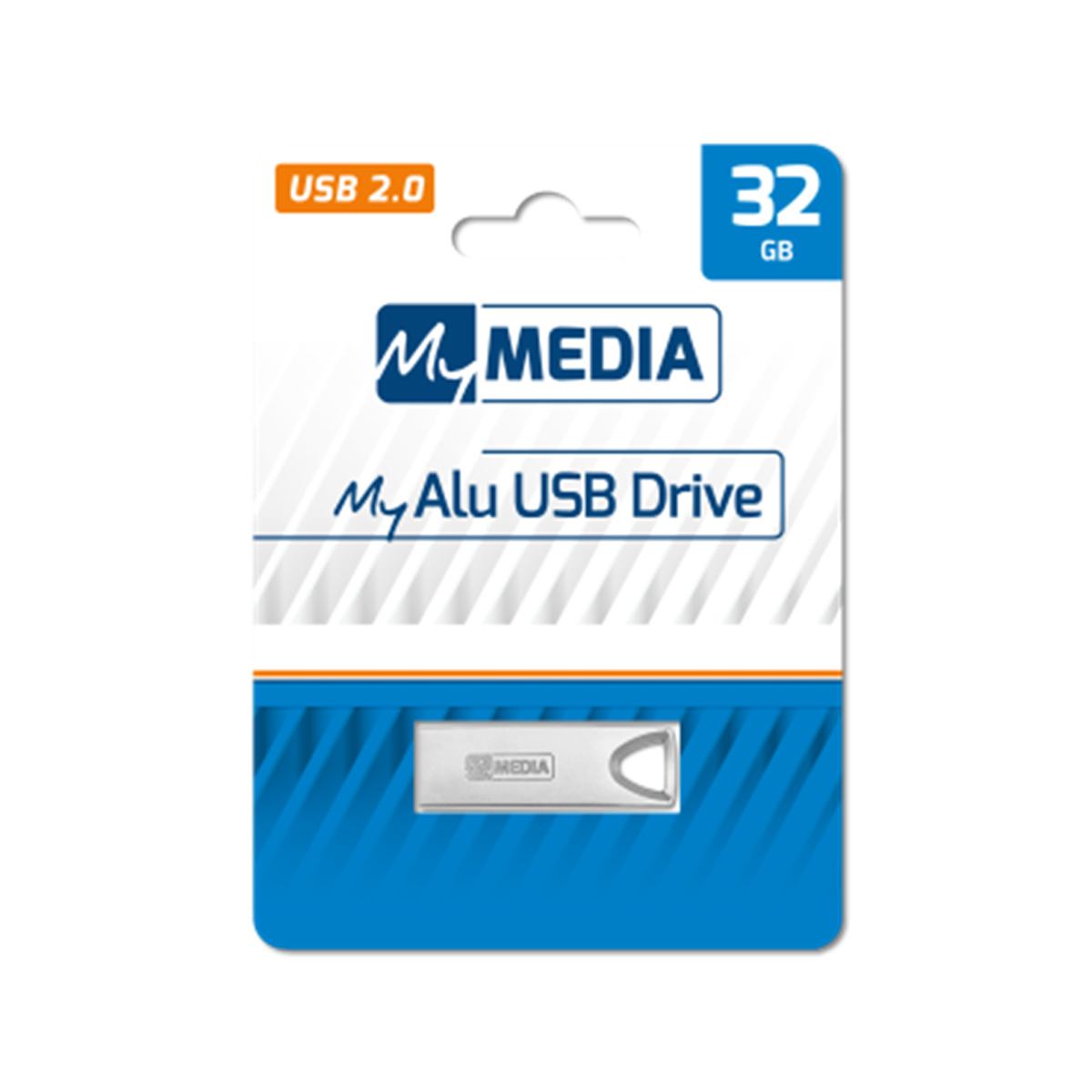 MyMedia My Alu USB Drive 32GB USB 2.0 (by Verbatim) - 69273