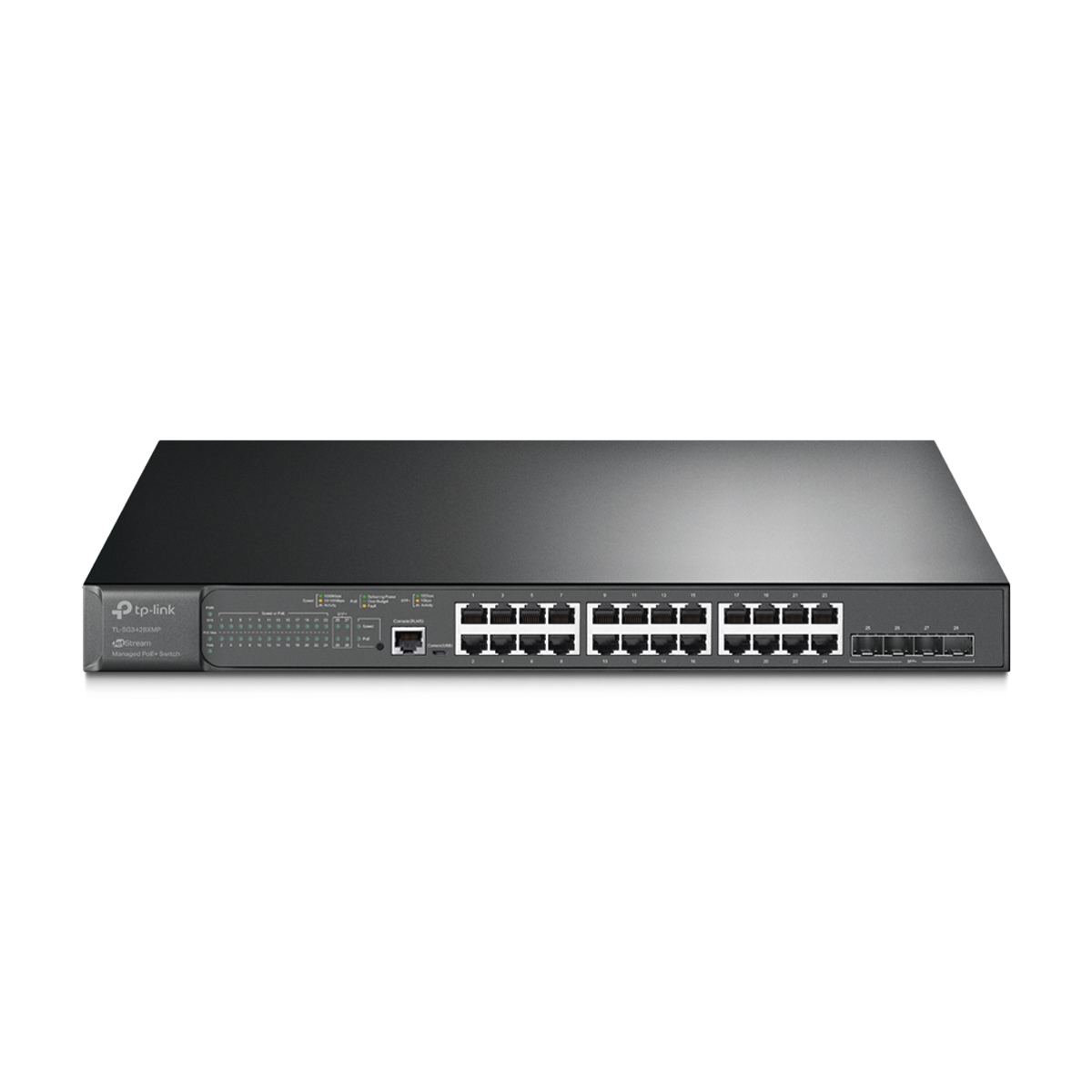 TP-Link TL-SG3428XMP JetStream™ 24-Port Gigabit and 4-Port 10GE SFP+ L2+ Managed Switch with 24-Port PoE+