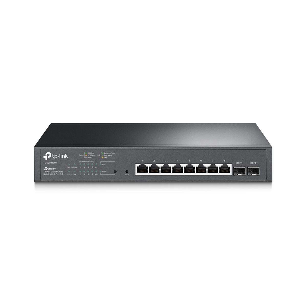 TP-Link TL-SG2210MP JetStream 10-Port Gigabit Smart Switch with 8-Port PoE+