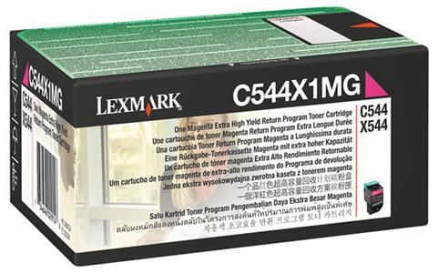 Toner Laser Lexmark C544X1M Magenta High Yield 4K Pgs