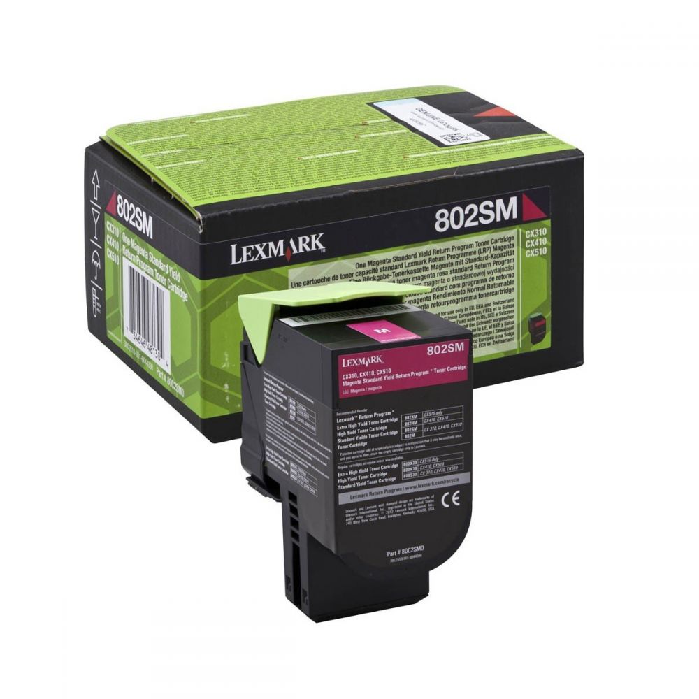 Toner Laser Lexmark 80C2SM0 Standar Magenta -2k Pgs