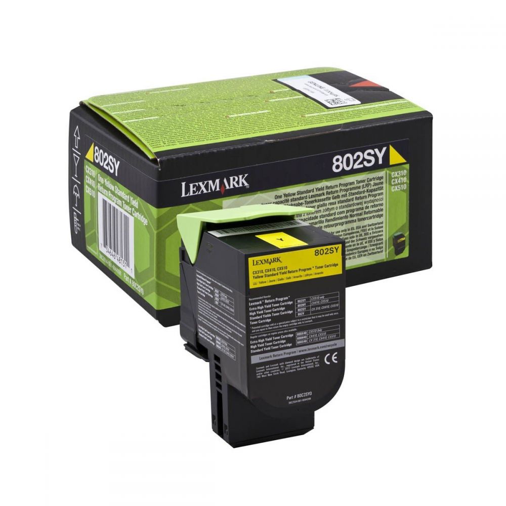 Toner Laser Lexmark 80C2SY0 Standar Yellow -2k Pgs