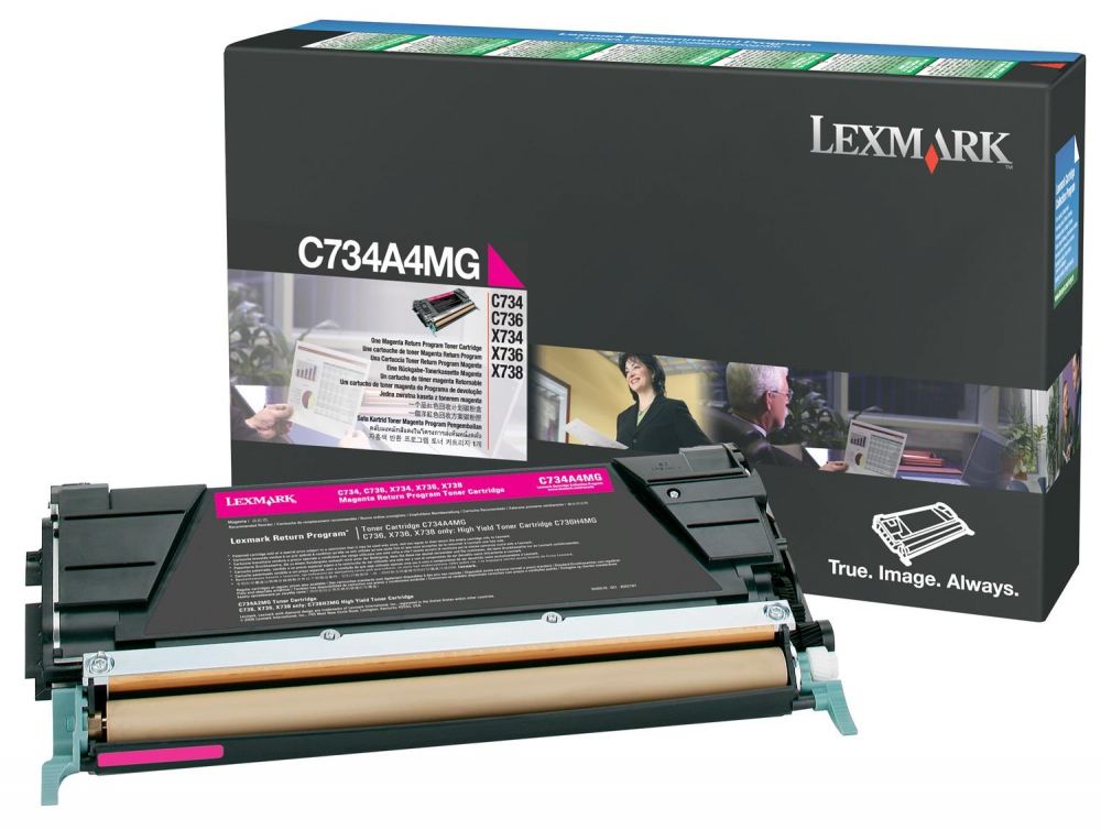 Toner Laser Lexmark C734A6M Magenta Standard 6K Pgs
