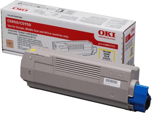 Toner Laser Oki 43865721 Yellow 6K Pgs