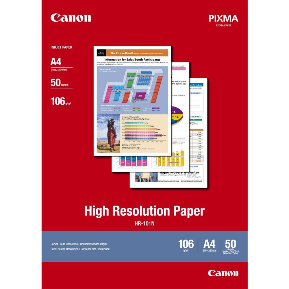 High Resolution Paper Canon HR-101N A4 50Shts 106g