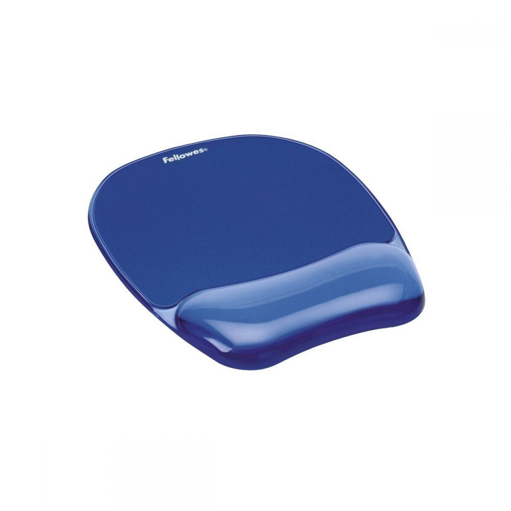 Fellowes Υποστηριγμα Καρπου-MousePad Gel Crystal Μπλέ