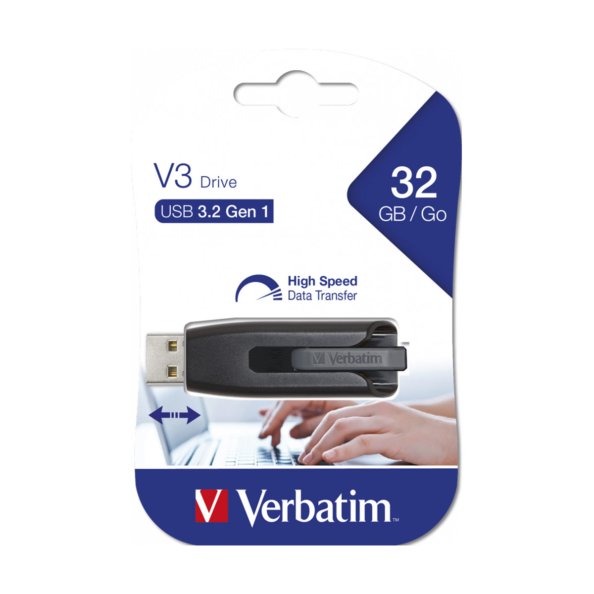 Verbatim Store 'n' Go V3 32GB USB 3.2 Stick Μαύρο - 49173