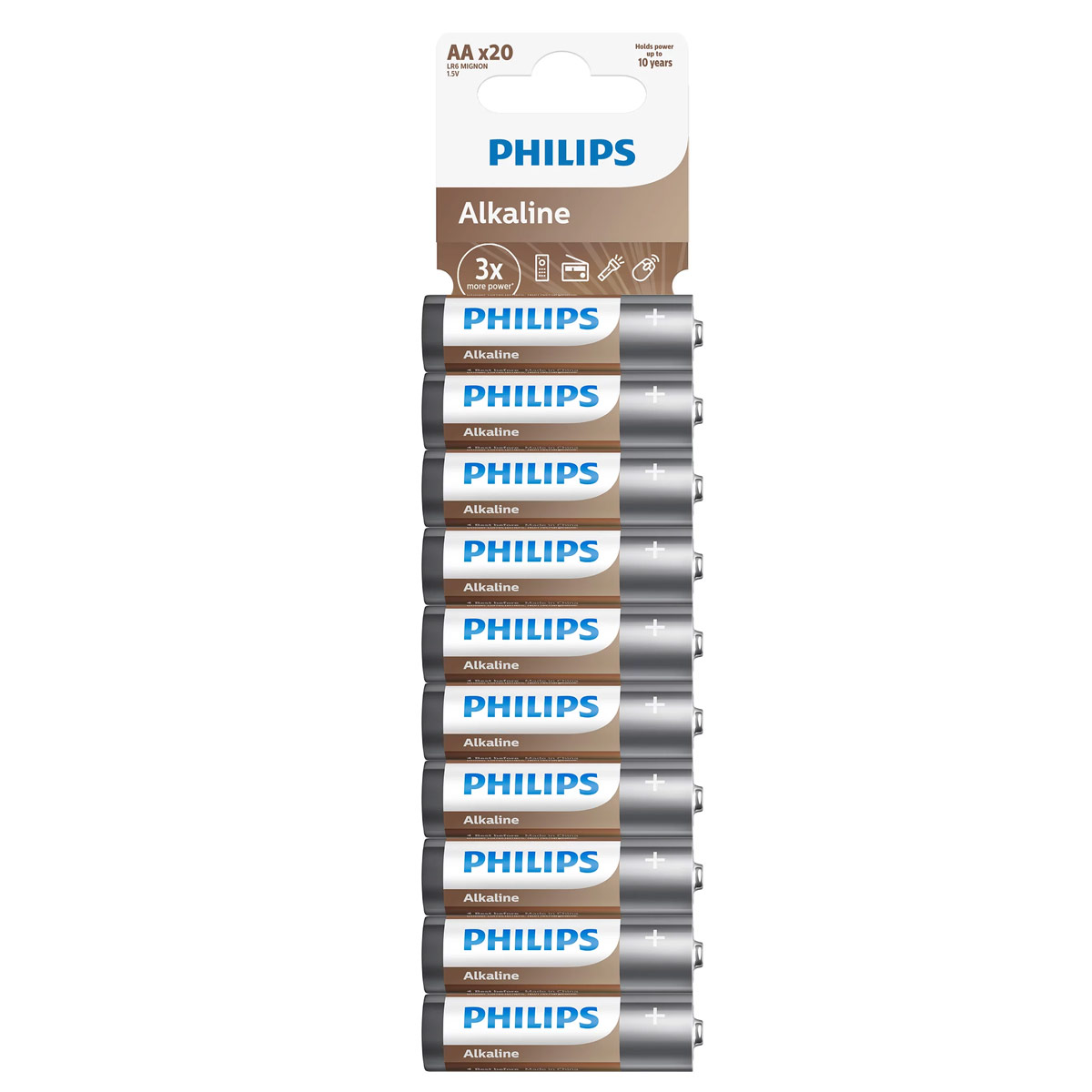 Philips LR6A20T.GRS, AA ENTRY ALKALINE, 20 FOIL