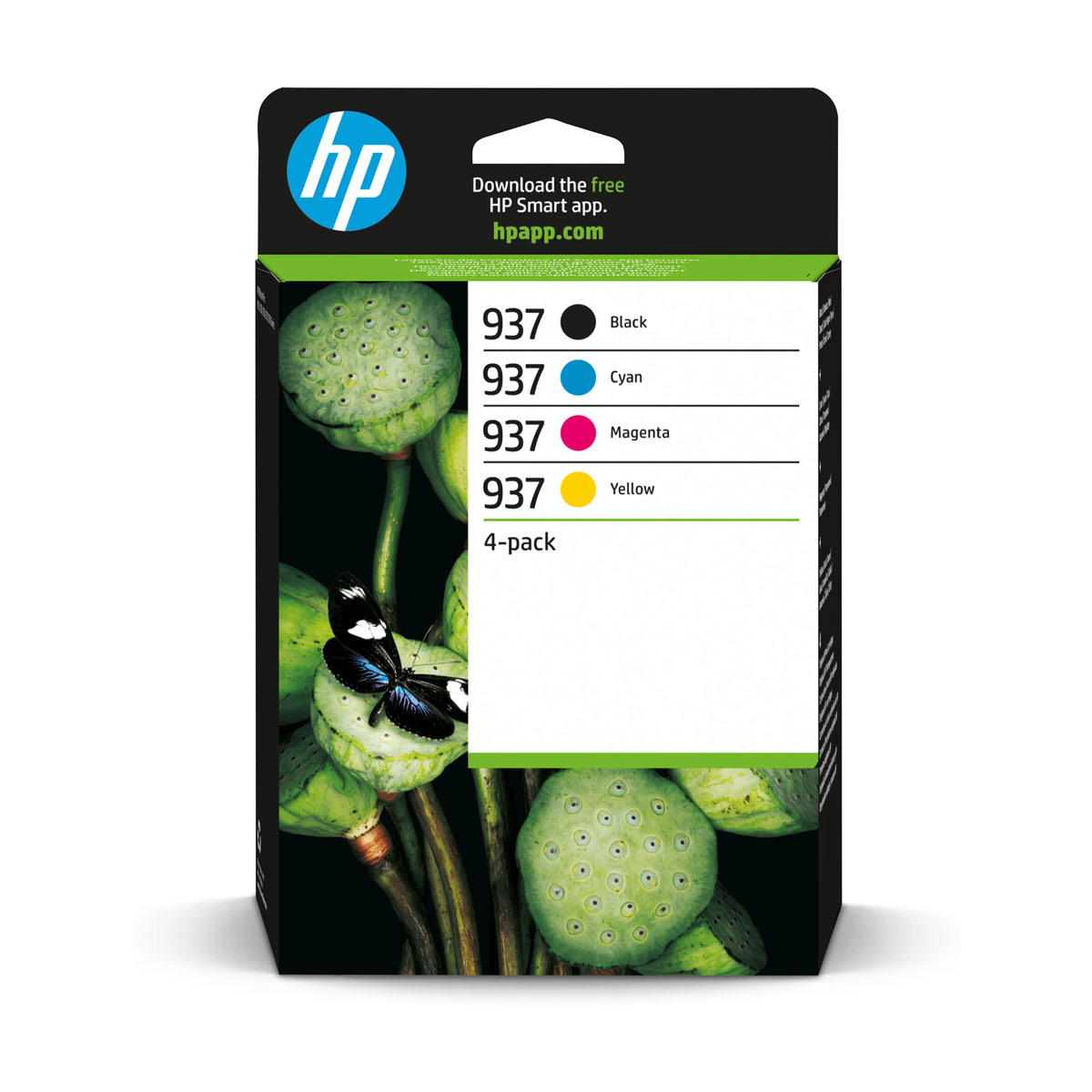 HP 937 CMYK Original Ink Cartridge 4-Pack