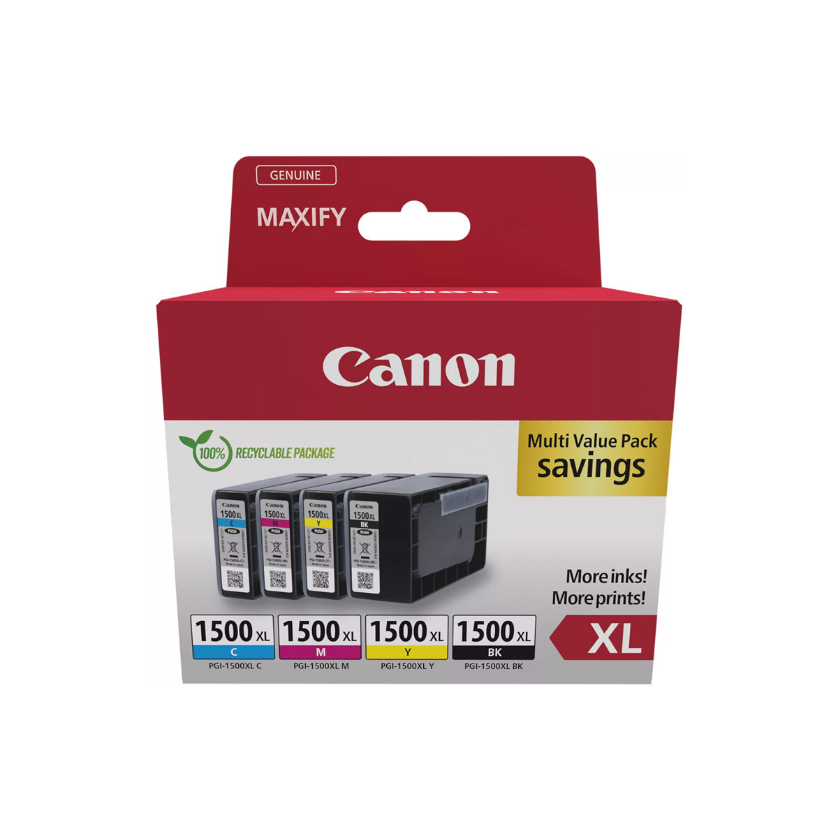 Canon Μελάνι Inkjet PGI-1500XL CMYK Multipack - 9182B010