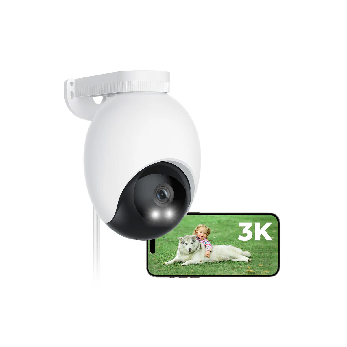 Imilab EC6 CMSXJ65A IP Κάμερα Παρακολούθησης 5MP 3K White
