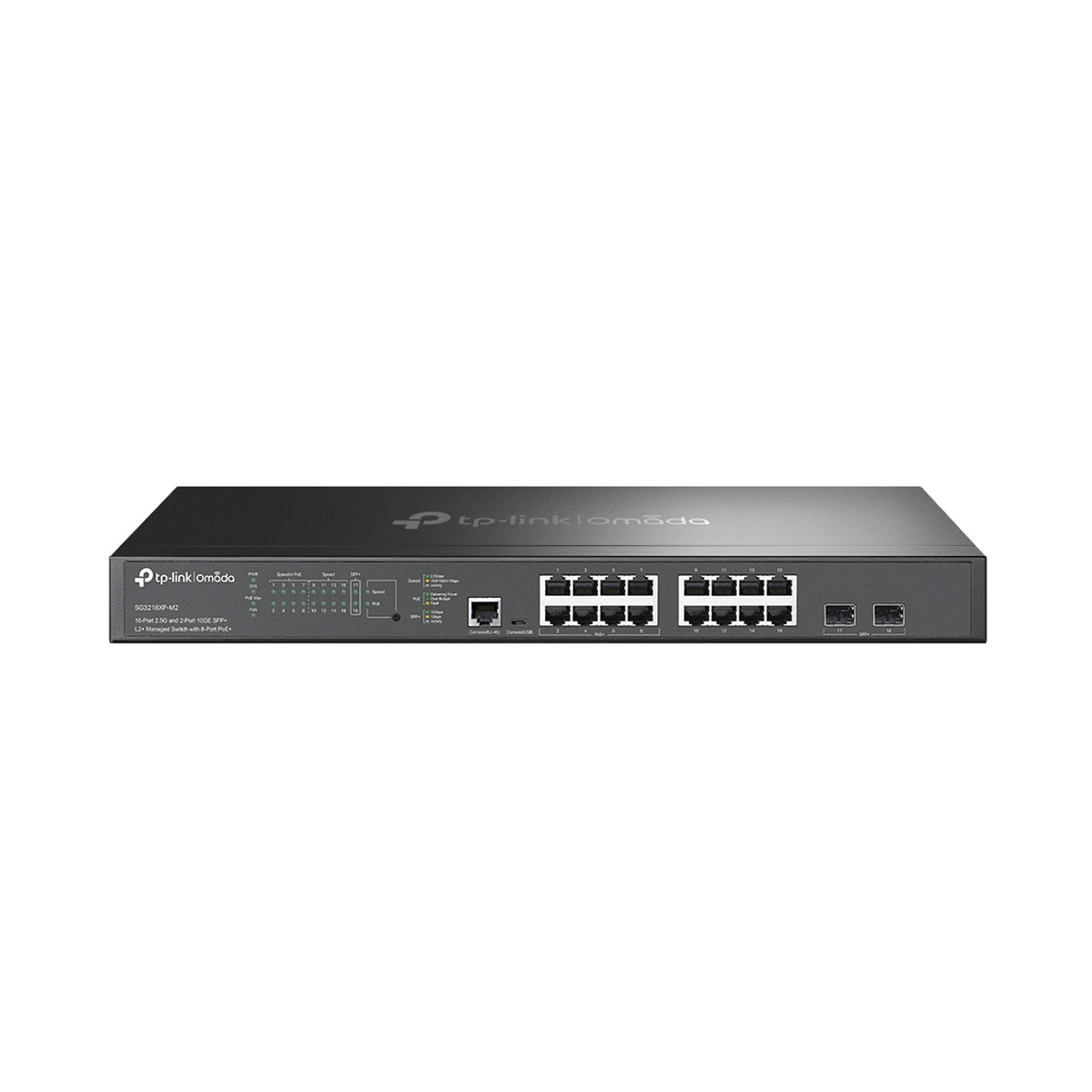 Tp-Link Omada 16-Port 2.5G and 2-Port 10GE SFP+ L2+ Managed Switch with 8-Port PoE+