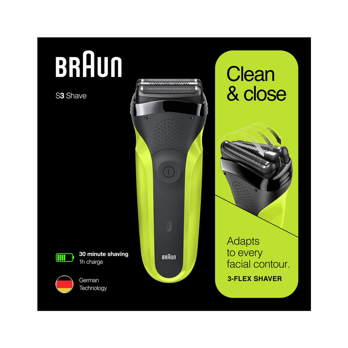 Braun Shaver 276326 , Series 3 300s Green