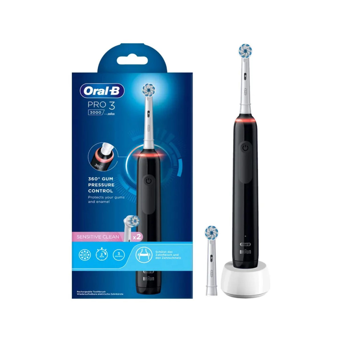 Oral-B Toothbrush 759868 ,  Pro 3 3000 Sensitive Clean Black