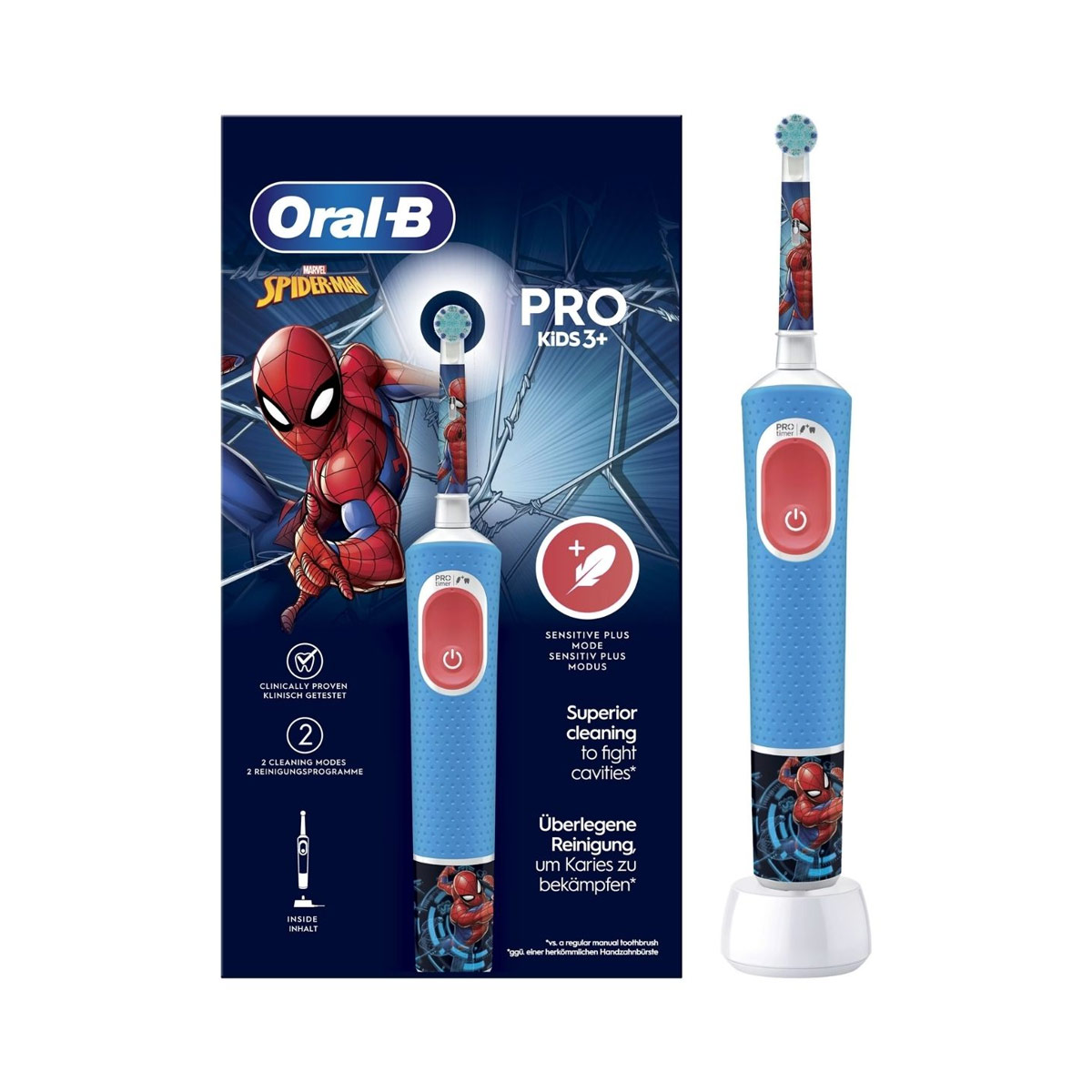 Oral-B Toothbrush 772768 ,  Kids Spiderman Vitality Pro 103 KiS Blue