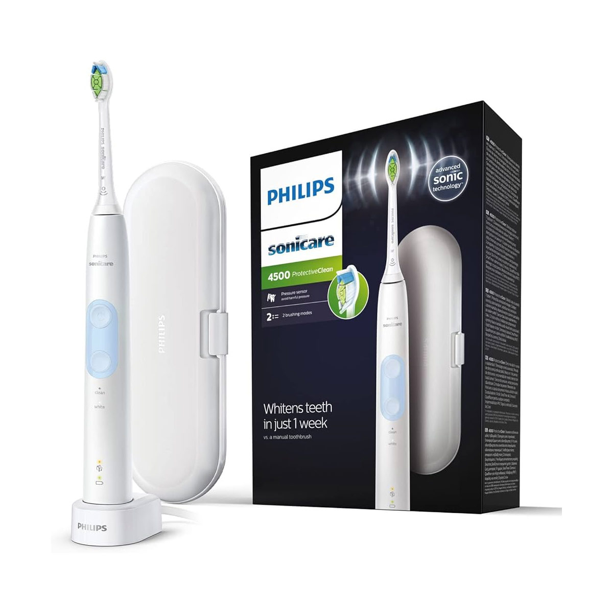 Philips Toothbrush HX6839, 28 ,  Sonicare ProtectiveClean 4500 mit Etui White