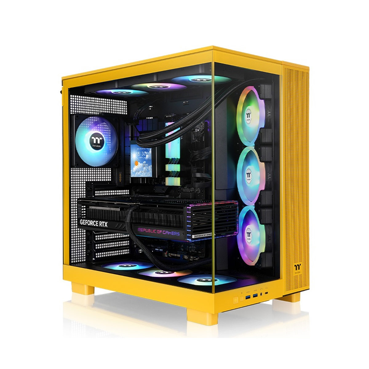 Thermaltake PC housing CA-11E-00M4WN-00 ,  View 380 XL TG ARGB Bumblebee Yellow