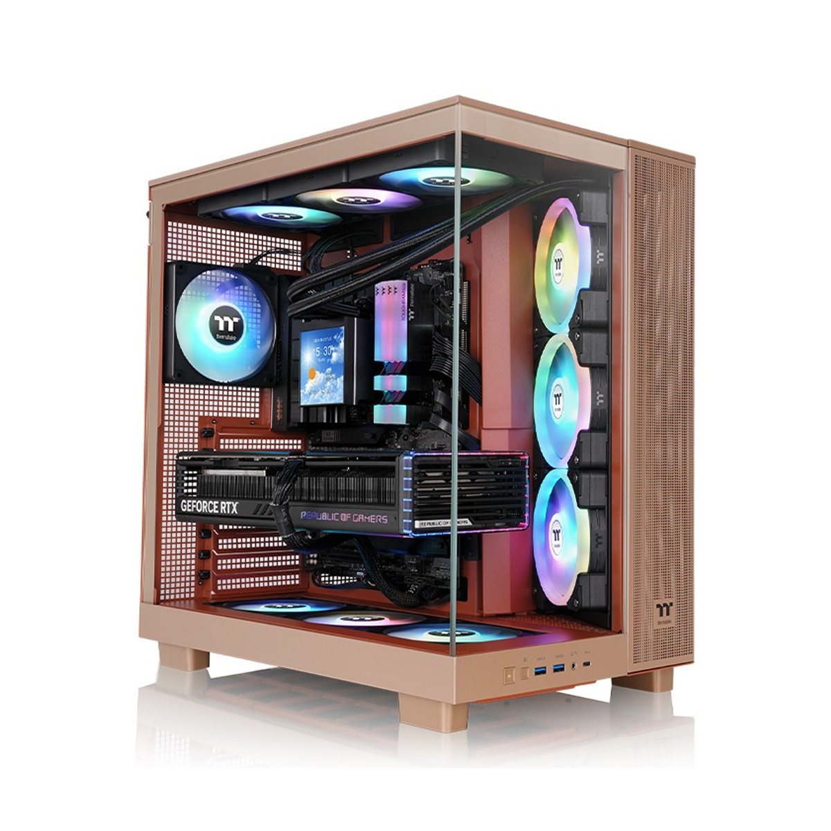 Thermaltake PC housing CA-11E-00MGWN-00 ,  View 380 XL TG ARGB Gravel Sand Sand