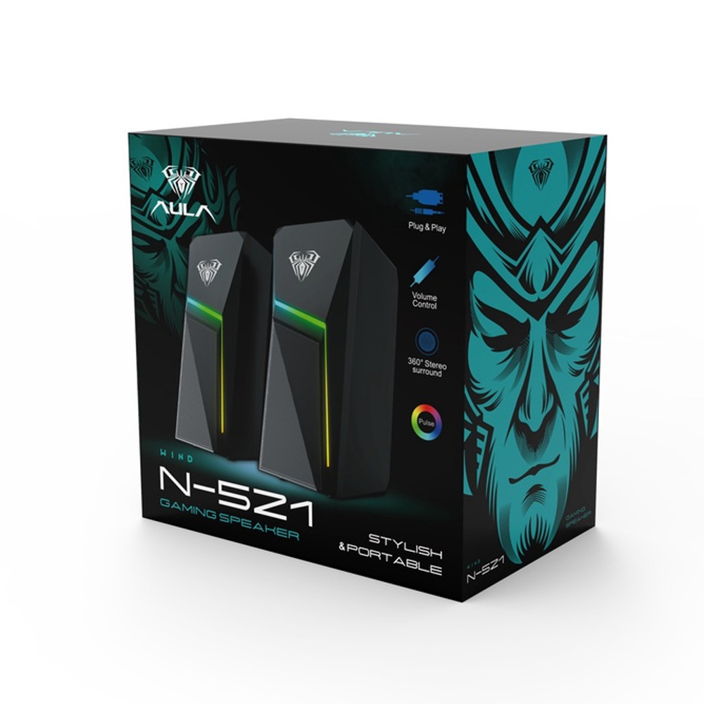 Aula N-521 RGB Ηχεία Υπολογιστή 2.0