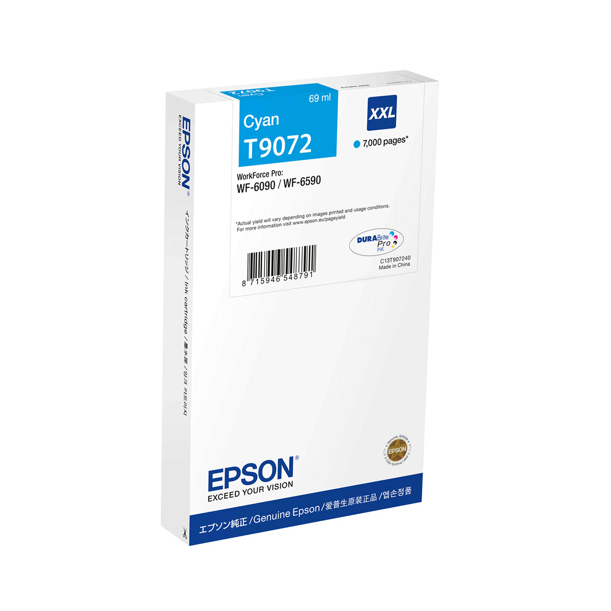 Ink Epson T90724N Cyan with pigment ink -Size XXL