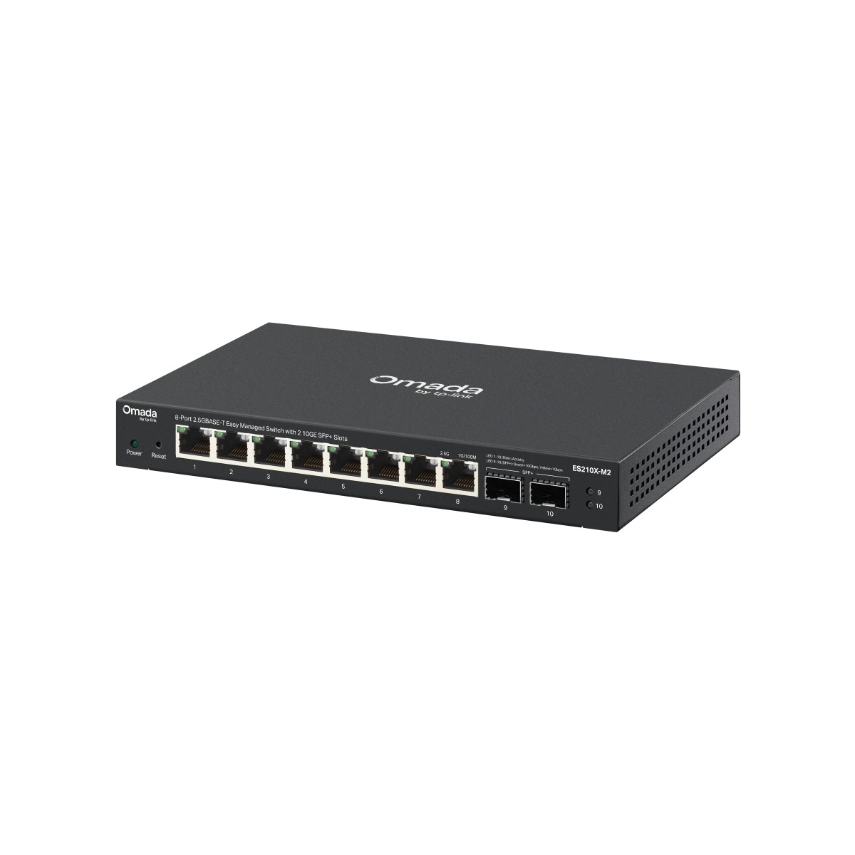 TP-Link Omada 5-Port 2.5G BASE-T and 1-Port 10GE SFP+ Easy Managed Switch (4-Port PoE++) - ES210X-M2